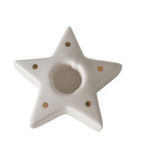 TEELICHTHALTER Bryno - Weiß, Keramik (8.8/2.8cm) - Boltze Home