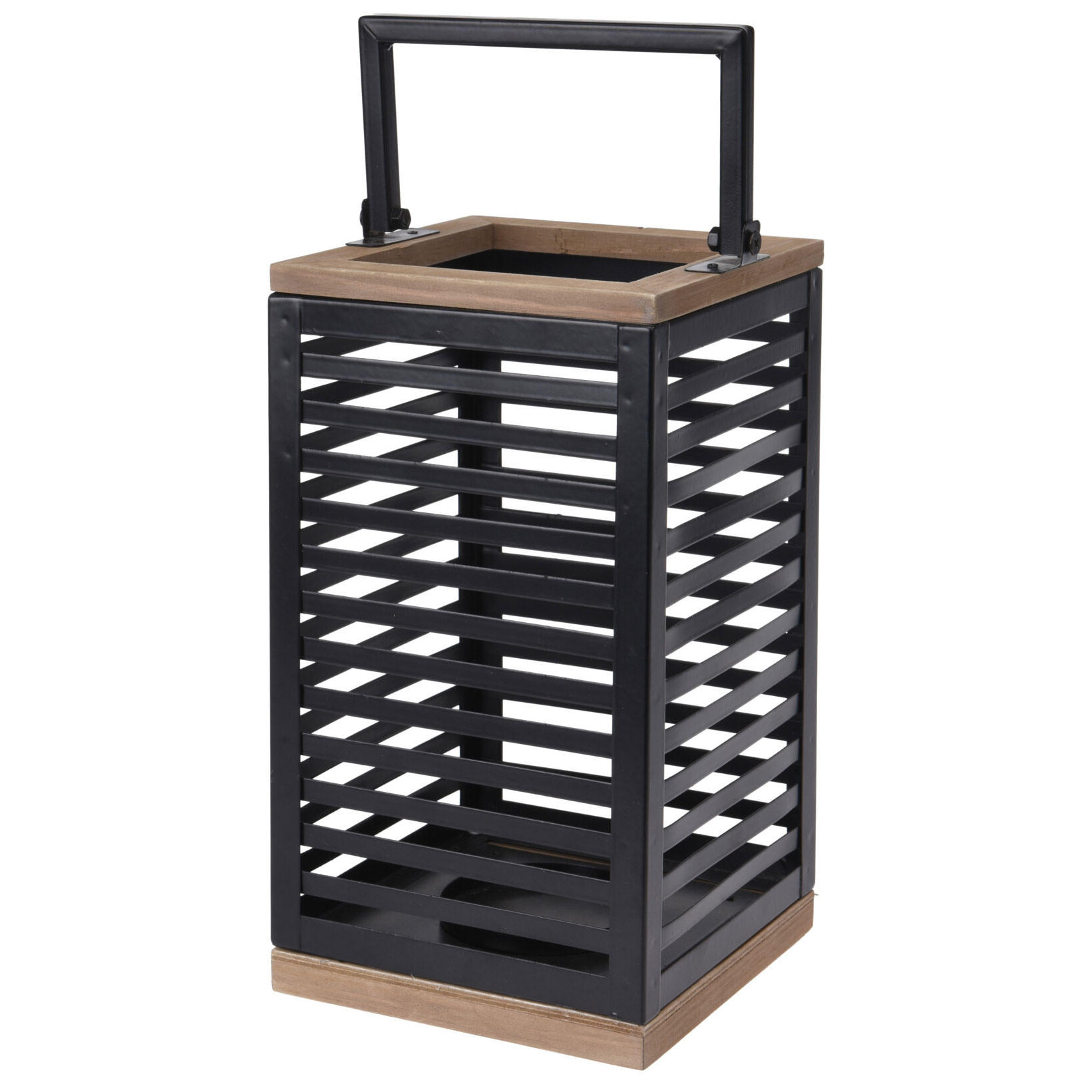 GARTENLATERNE Loft 15/15/28 cm - Schwarz, Metall (15/28/15cm)