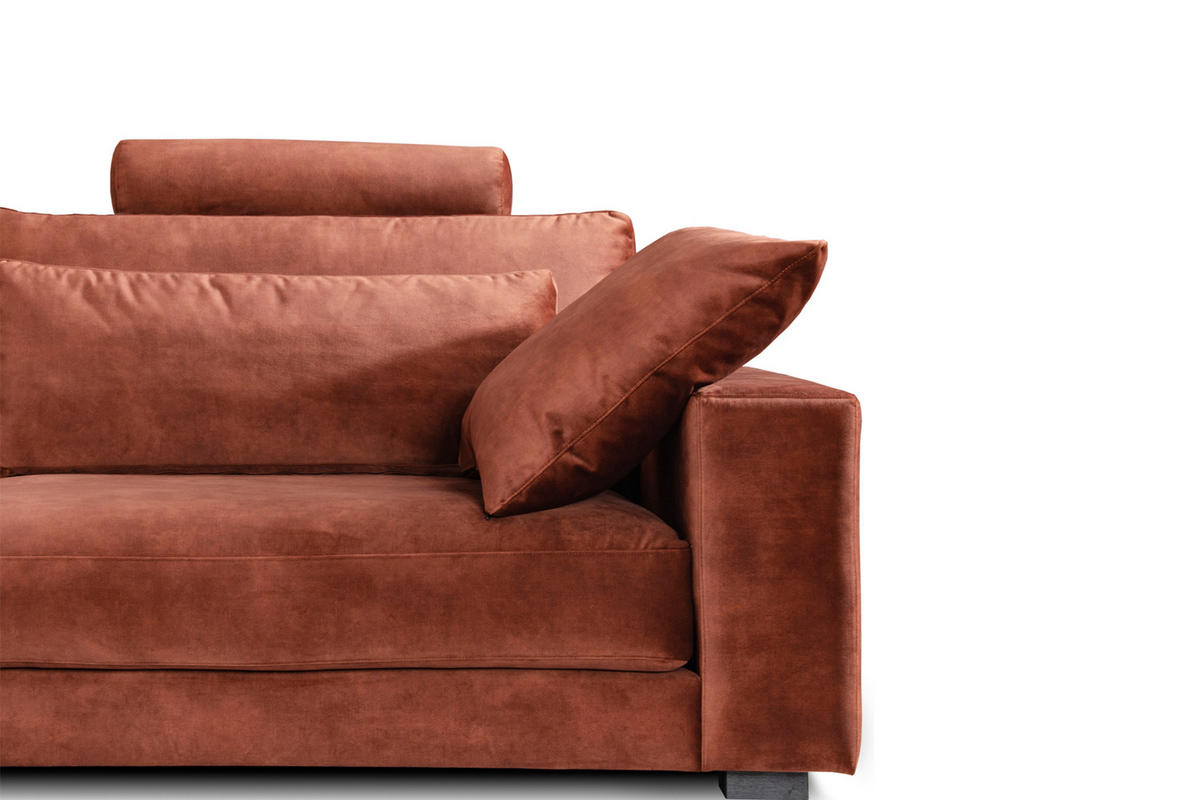 ECKSOFA ETICO Braun Velvet - Dunkelbraun/Schwarz, Textil (513/330cm) - KAWOLA