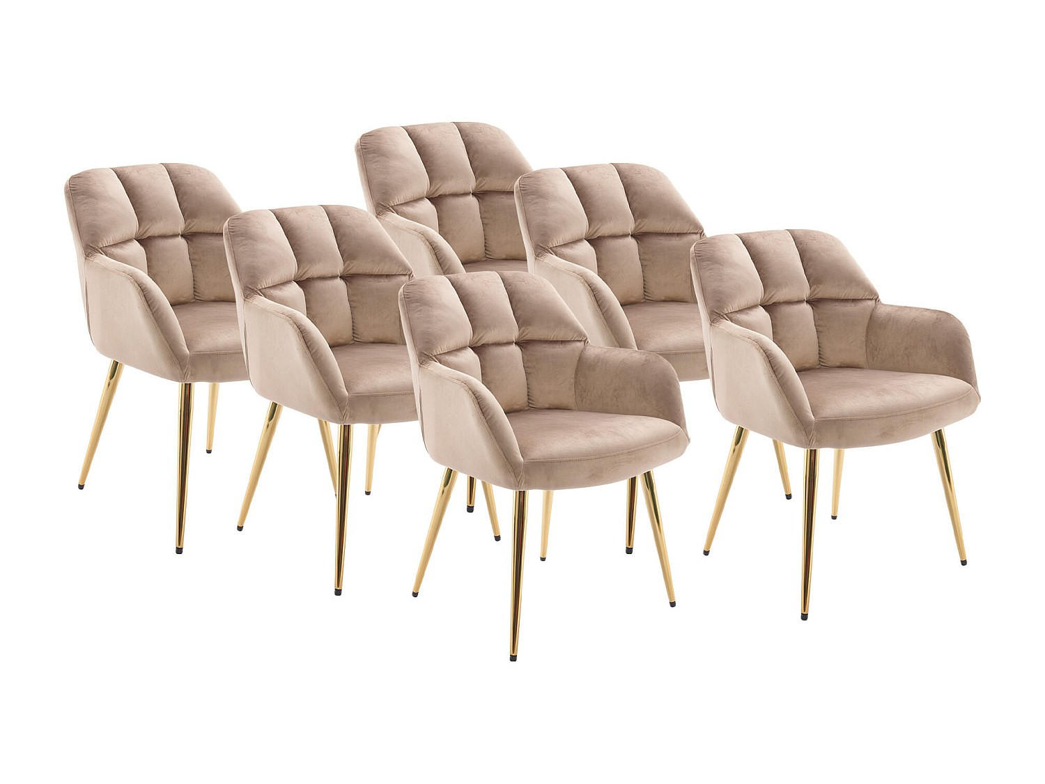 Vente-Unique Stuhl Beige 58.5x78x62 cm