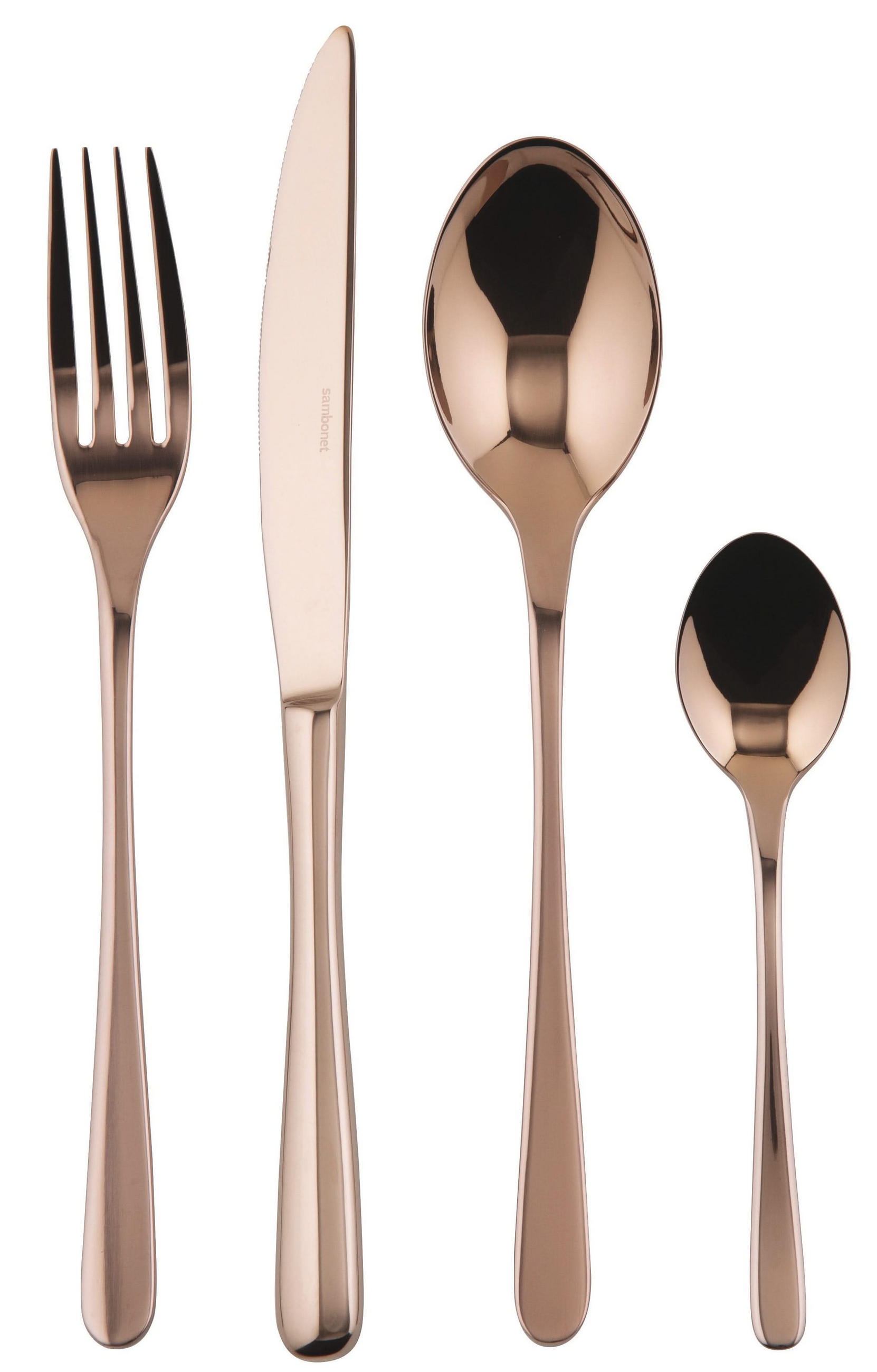 BESTECKSET Taste - Kupfer - 24-teilig / 6 Personen - Bronzefarben, Metall - Sambonet