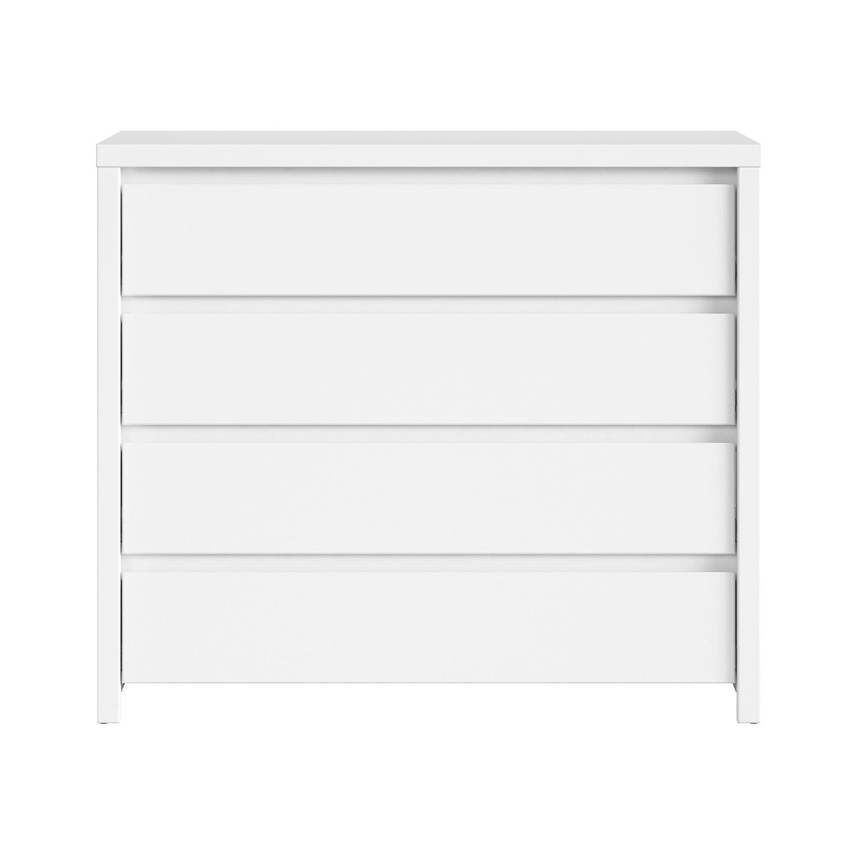 KOMODA Soren Matná bílá - bílá, kompozitní dřevo (92/105/40.5cm) - Petits-meubles