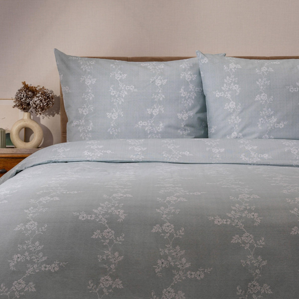 BETTWÄSCHE Heavenly Baumwolle 140/200 cm - Blau, Textil (140/200cm) - Homla