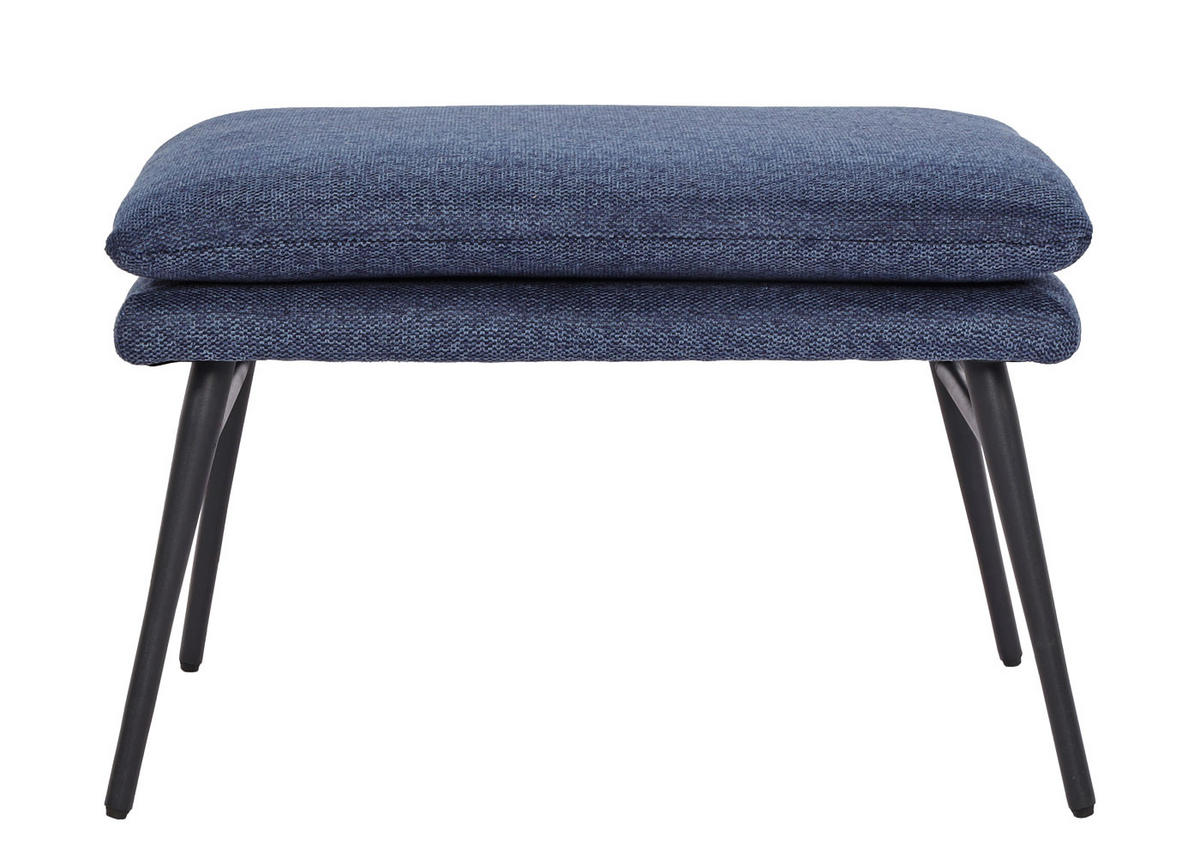 HOCKER Blau - Blau, Textil (56/38/40cm) - MCW