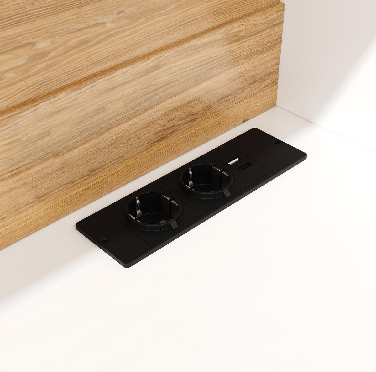 BUFFET 120/170/40 cm Weiß mit Holzdekor aus MDF mit LED-Beleuchtung - Weiß, Holzwerkstoff (40/180/120cm) - OKMYHOME