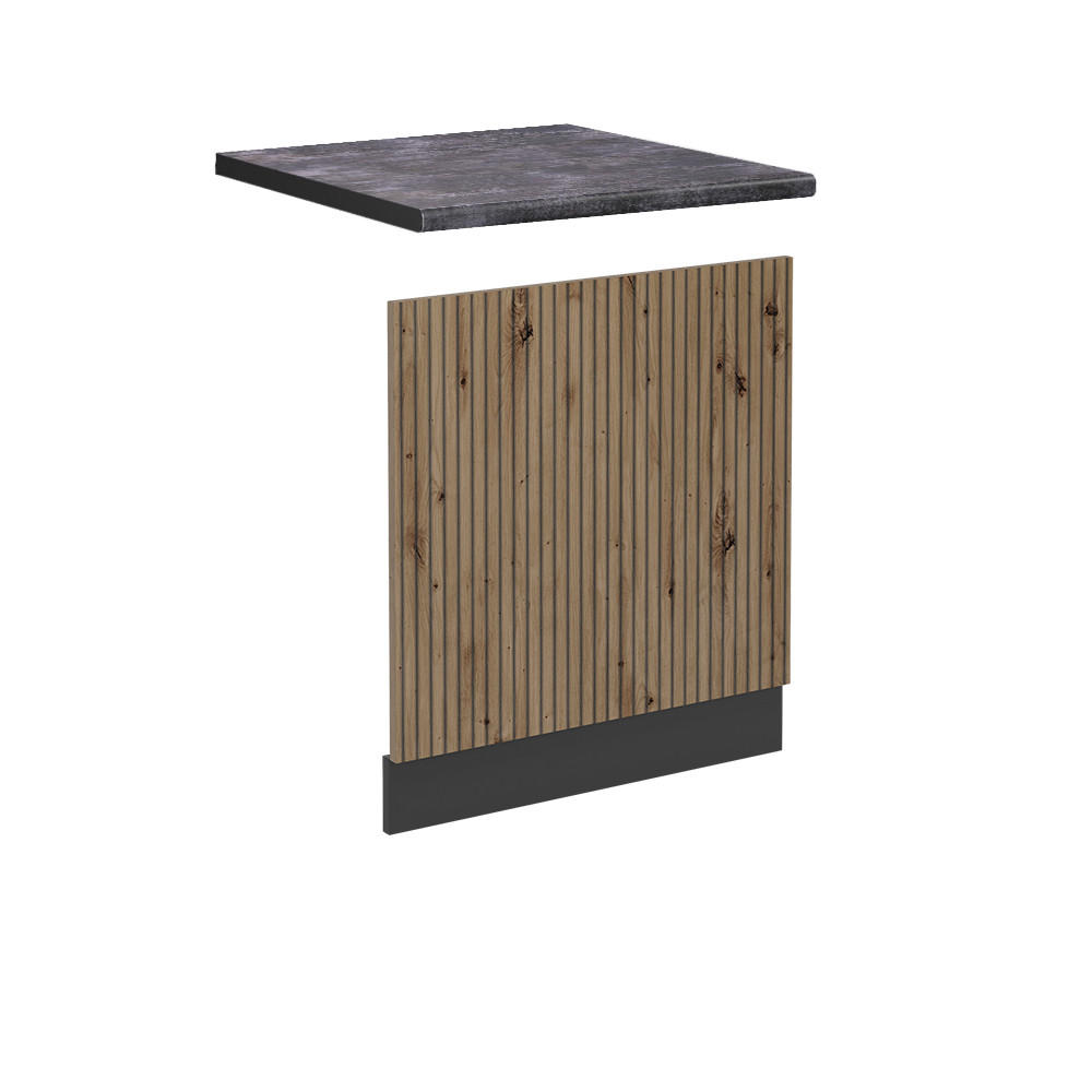 FRONTBLENDE R-Line Artisan-Eiche 60 cm, AP Anthrazit - Anthrazit/Eiche Artisan, Holzwerkstoff (60/57.2/1.6cm) - Vicco