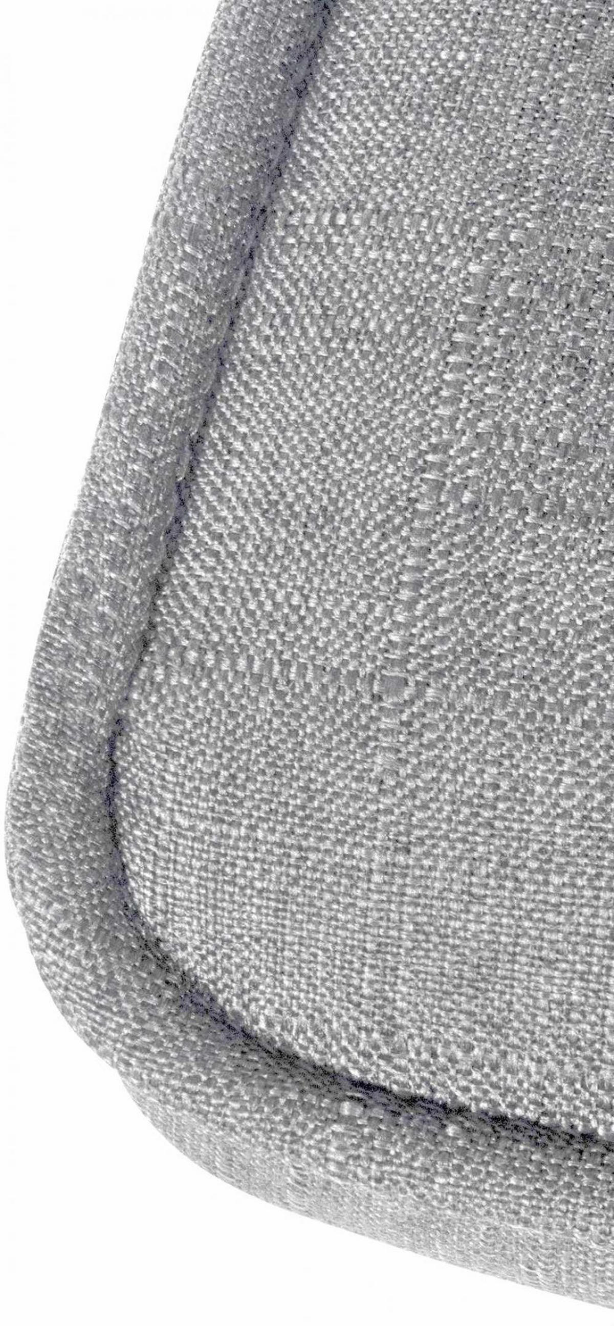 BARHOCKER Stoff hellgrau - Chromfarben/Hellgrau, Textil/Metall (45/112/54cm) - CLP