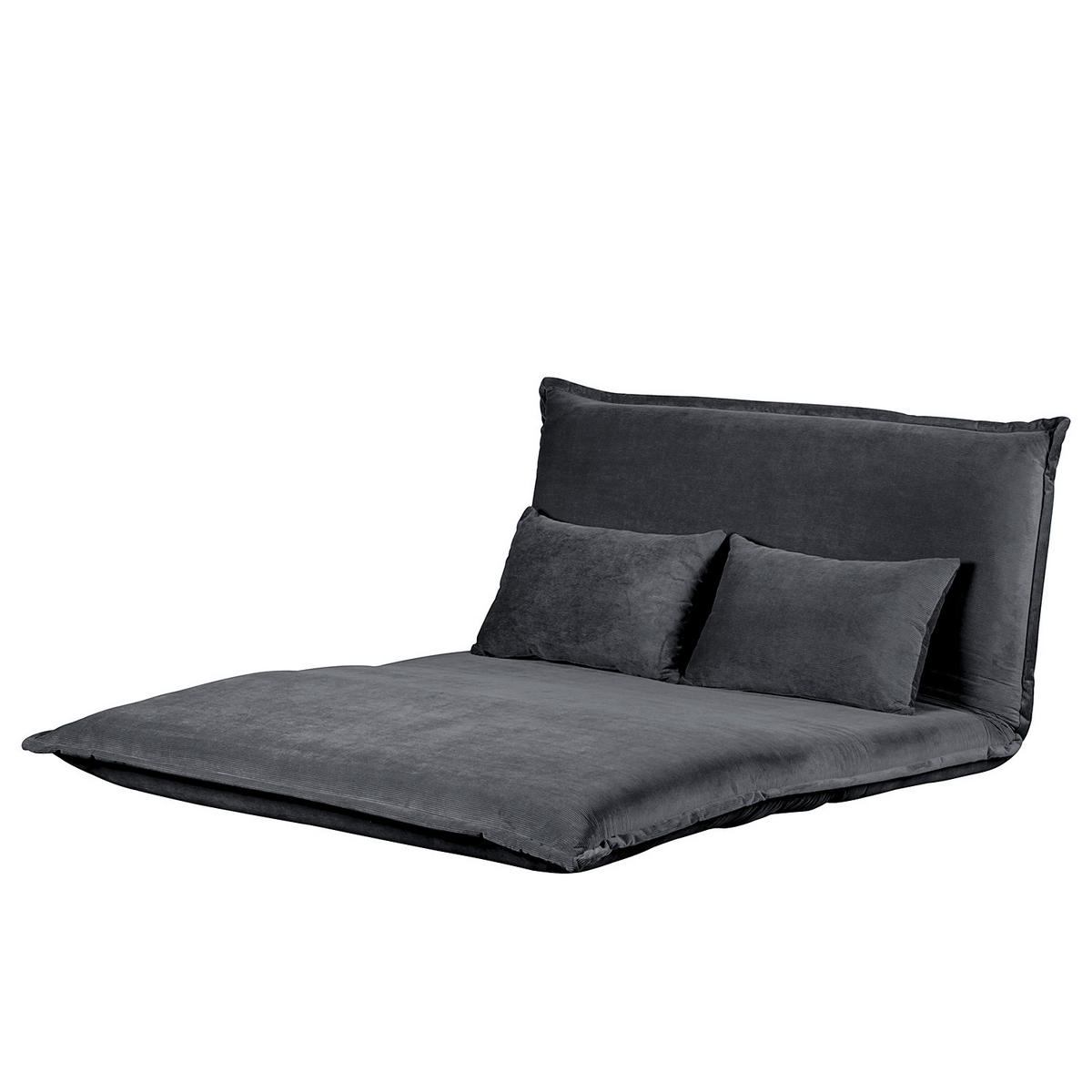 SCHLAFSOFA - Grau, Textil/Metall (150/75/85cm) - home24