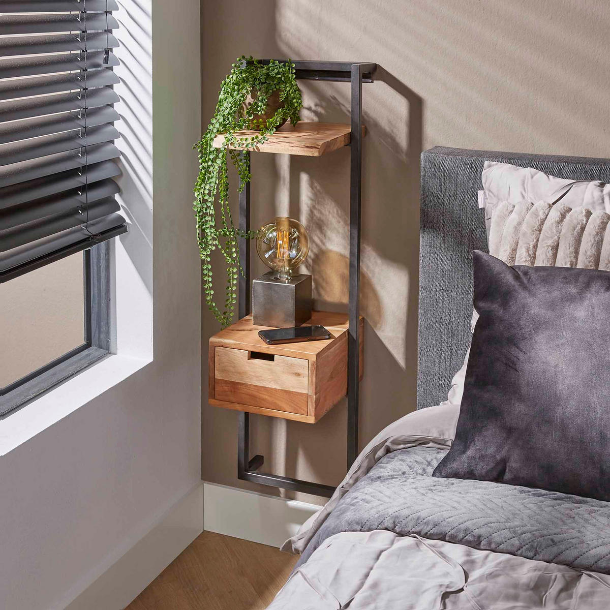 NACHTTISCH Air Solid Braun 30/30/100 cm - Braun, Holz (30/100/30cm) - Hoyz Collection