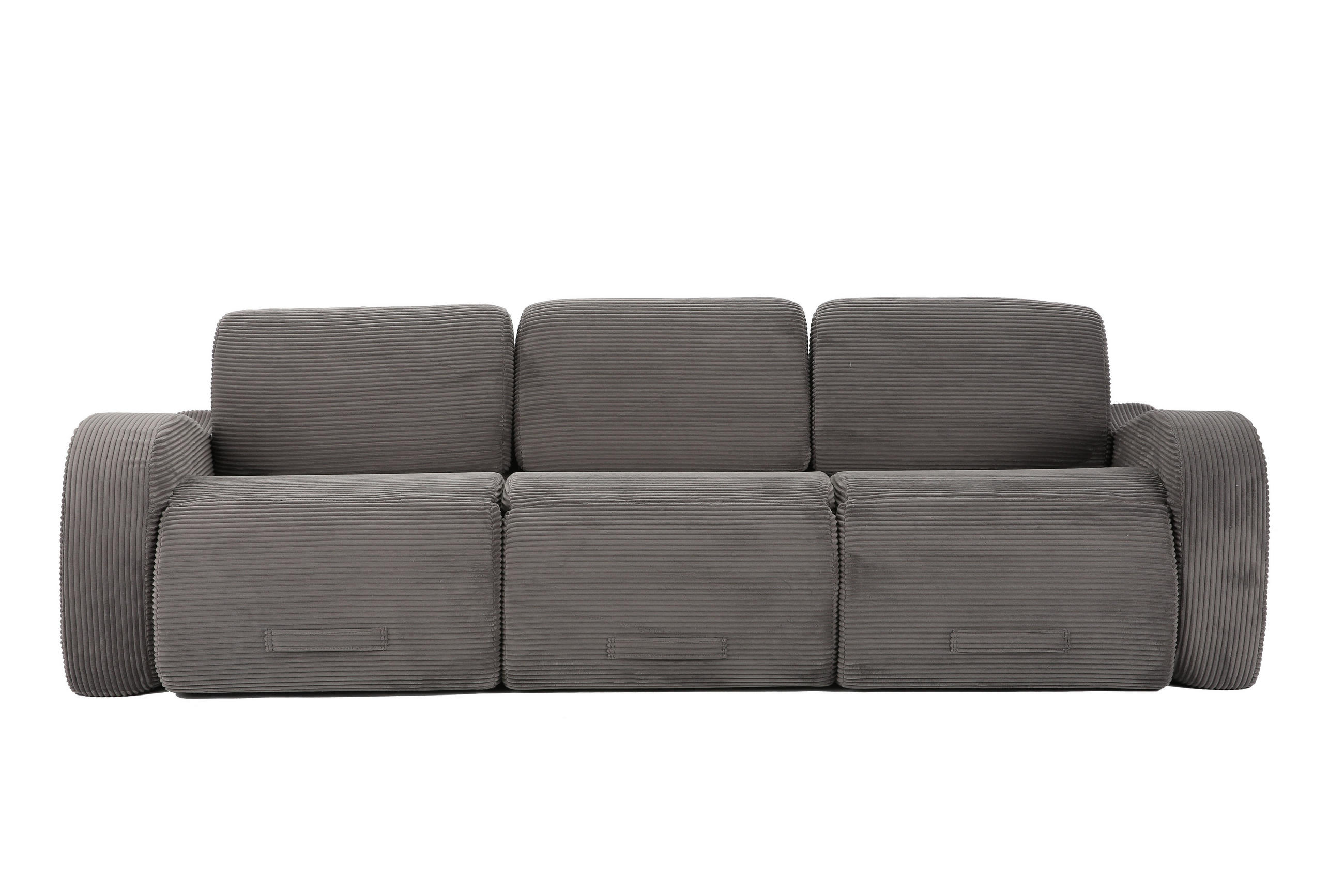 ECKSOFA 247/115/76 cm Grau mit Schlaffunktion - Grau, Textil (115/247cm) - Oxeza