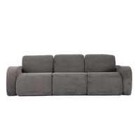 ECKSOFA 247/115/76 cm Grau mit Schlaffunktion - Grau, Textil (115/247cm) - Oxeza