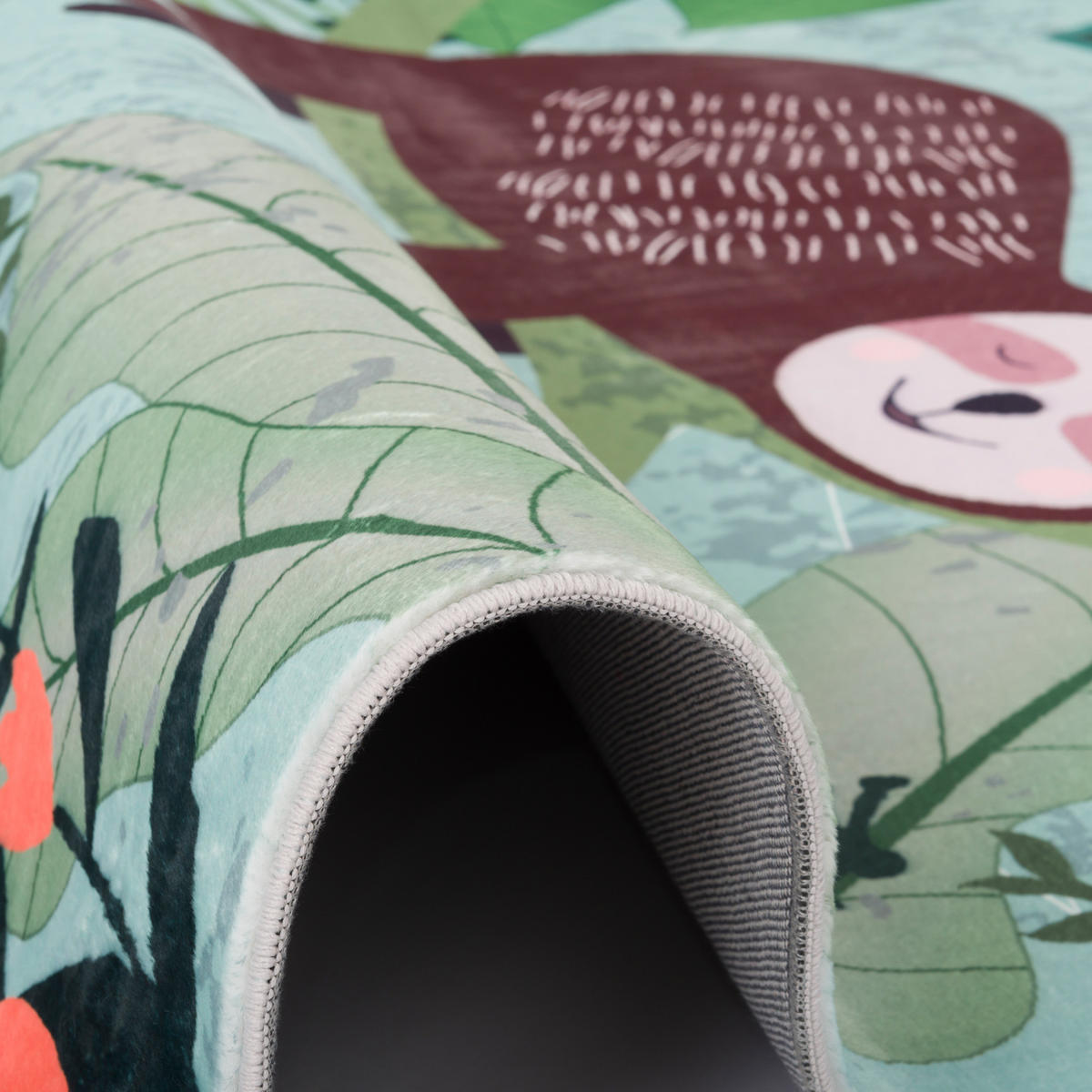 FELLTEPPICH PLUSH KIDS FAULTIER URWALD - Multicolor, Textil (200/290cm) - Pergamon
