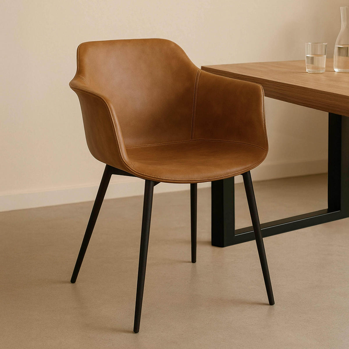 ARMLEHNENSTÜHLE 2-tlg., Braun - Braun, Textil (58/83/58cm) - Oviala