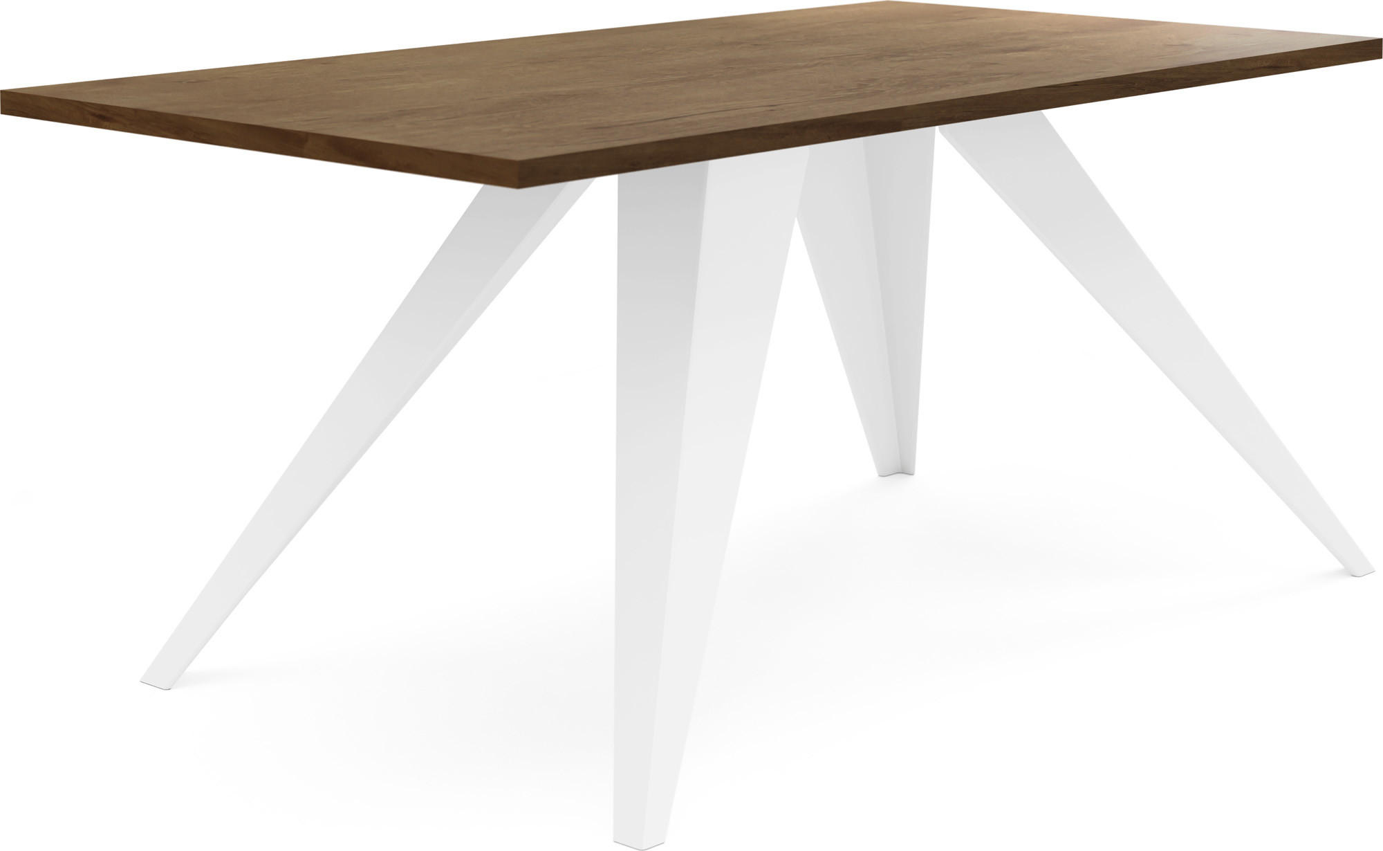 ESSTISCH Vance rechteckig, Lefkas Eiche 120/60/48 cm - Alteiche/Weiß, Holzwerkstoff/Metall (60/120/48cm) - WFL GROUP