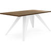 ESSTISCH Vance rechteckig, Lefkas Eiche 120/60/48 cm - Alteiche/Weiß, Holzwerkstoff/Metall (60/120/48cm) - WFL GROUP