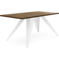 ESSTISCH Vance rechteckig, Lefkas Eiche 120/60/48 cm - Alteiche/Weiß, Holzwerkstoff/Metall (60/120/48cm) - WFL GROUP