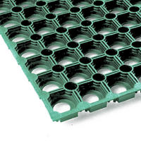 GUMMI RINGMATTE 100 x 150 cm Grün - Grün, Naturmaterialien (150/100cm) - IVOL