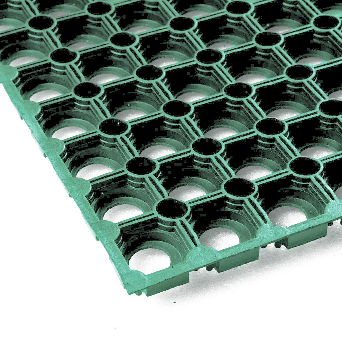 GUMMI RINGMATTE 100 x 150 cm Grün - Grün, Naturmaterialien (150/100cm) - IVOL