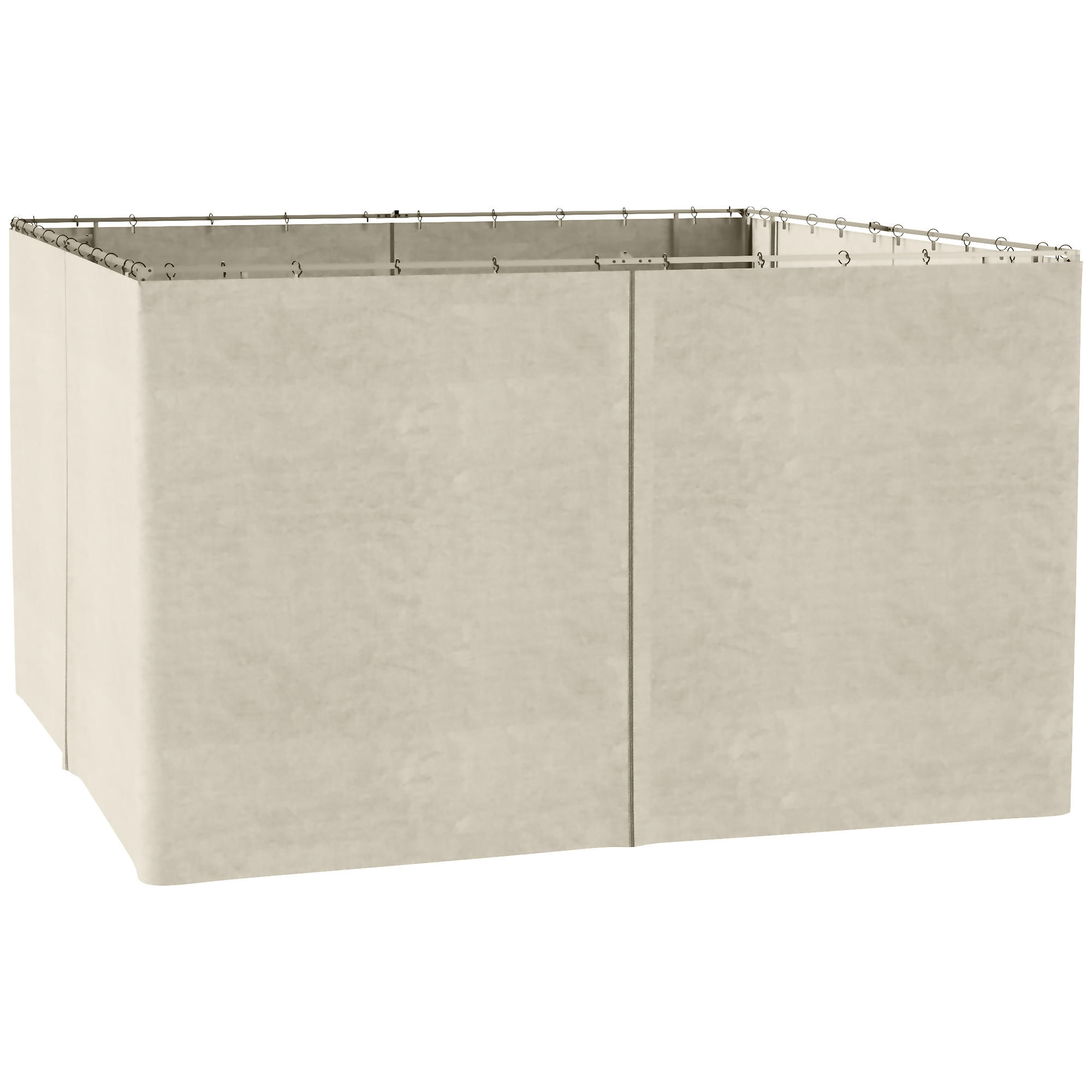 ERSATZVORHANG für Pavillon, Polyester, Beige - Beige, Kunststoff (1/205/352cm) - Outsunny