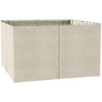 ERSATZVORHANG für Pavillon, Polyester, Beige - Beige, Kunststoff (1/205/352cm) - Outsunny