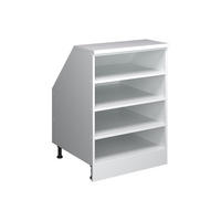 KUCHYNSKÁ SKRIŇA PRE ŠIKMÉ STRECHY R-Line biely 60 cm s 4 priehradkami, korpus skrine hĺbka 60 cm - biela, kompozitné drevo (60/83.8/60cm) - Vicco