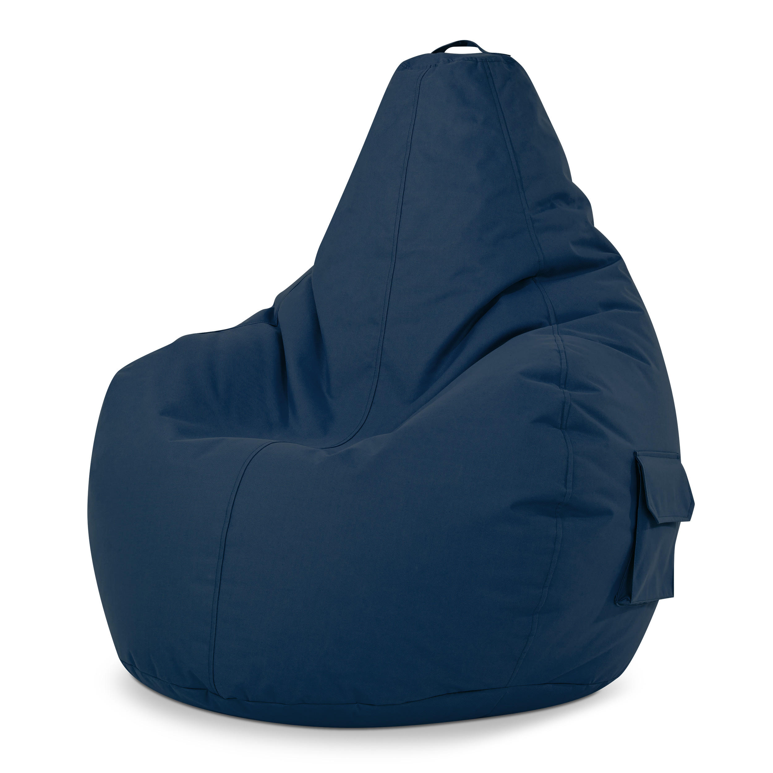 SITZSACK Lounge Chair "Cozy" 80x70x90cm - Dunkelblau, Textil (70/90/80cm) - Green Bean