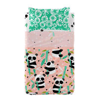BETTWÄSCHE 2er-Set teiliges panda garden 120x180 cm (kinderbett) rosa - Pink, Textil (120/180cm) - Happy Friday