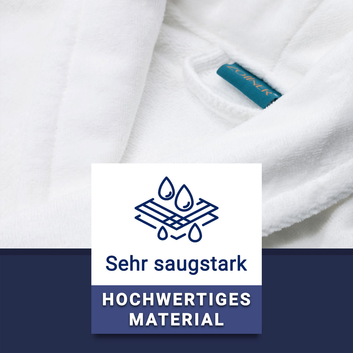 BADEMANTEL, M, 100% Baumwolle, Weiß - Weiß, Textil (Mnull) - Zollner