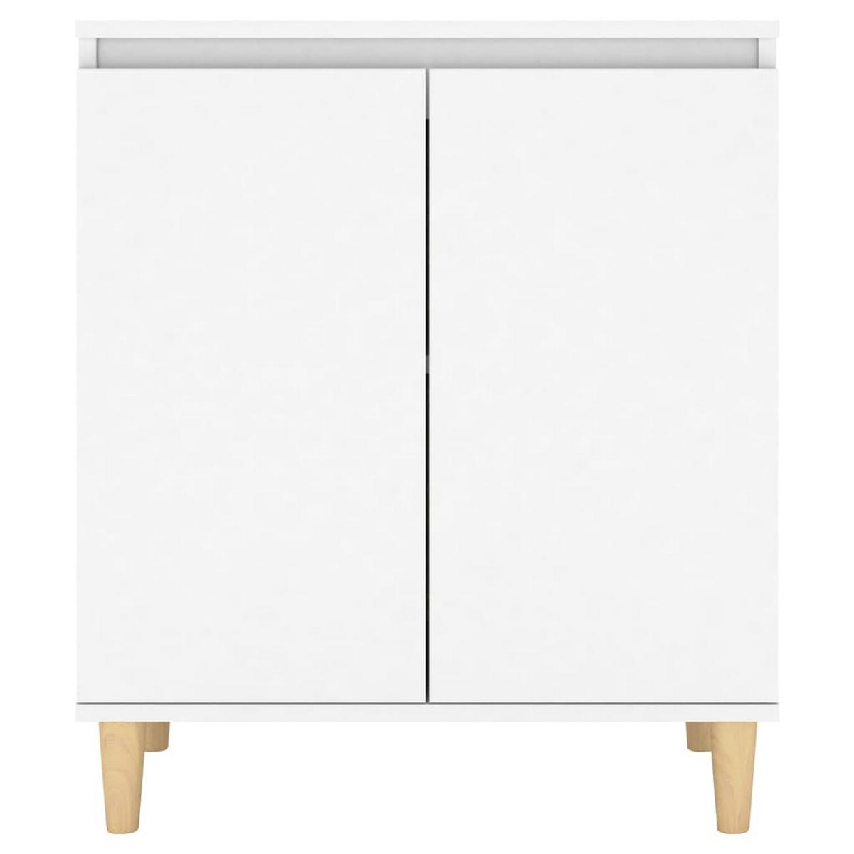 SIDEBOARD Mit Massivholz-Beinen Weiss 60/35/70 Cm Holzwerkstoff - Weiß, Holzwerkstoff (35/70/60cm) - vidaXL