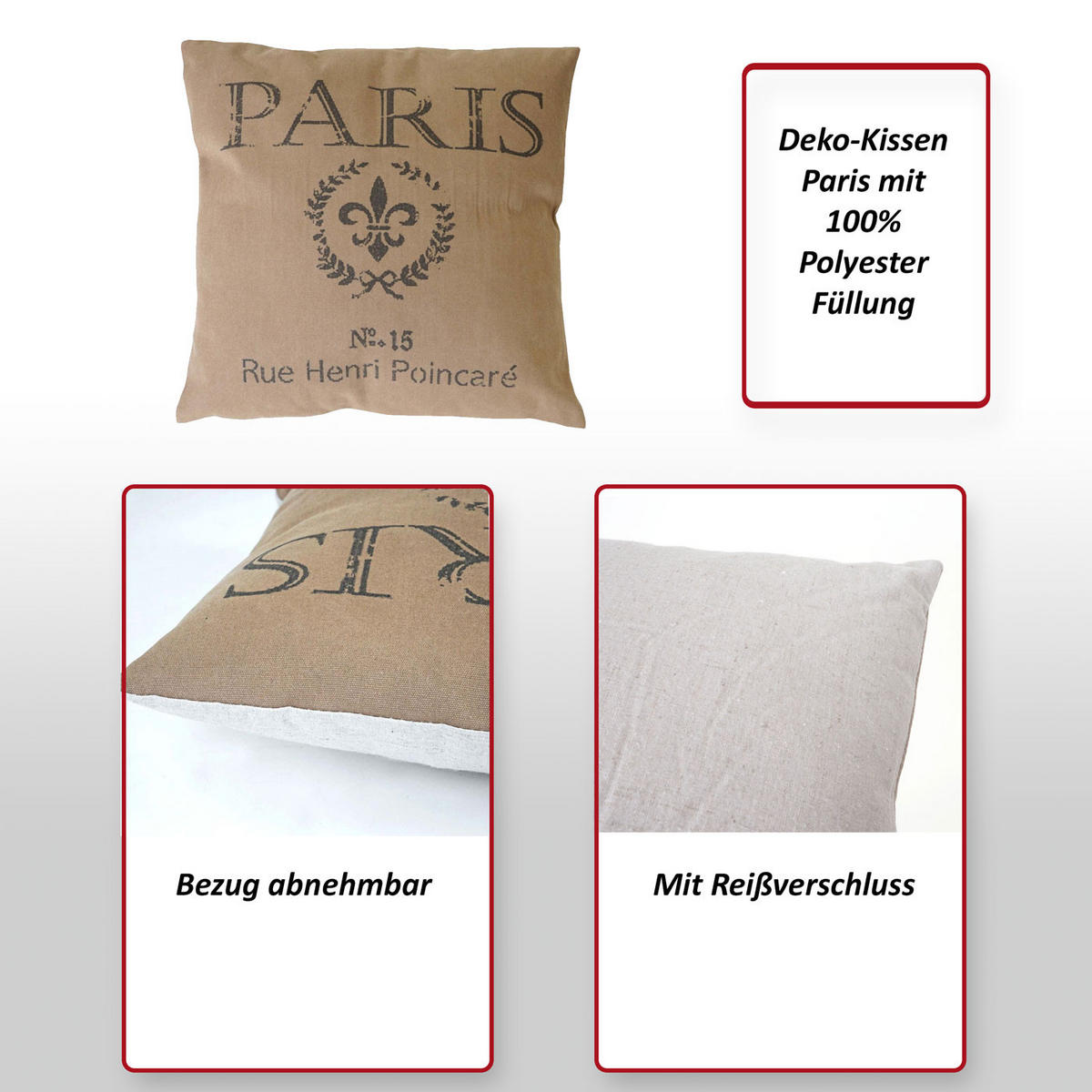 DEKO-KISSEN Braun - Braun, Textil (12/45/45cm) - MCW