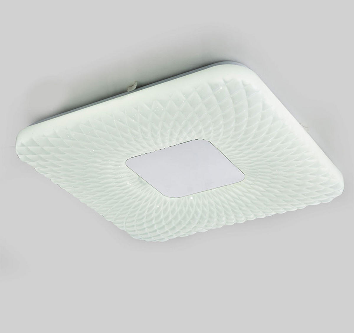 LED DECKENLEUCHTE FINDUS Weiß Metall - Weiß, Metall (43/43/4.6cm) - Globo Lighting