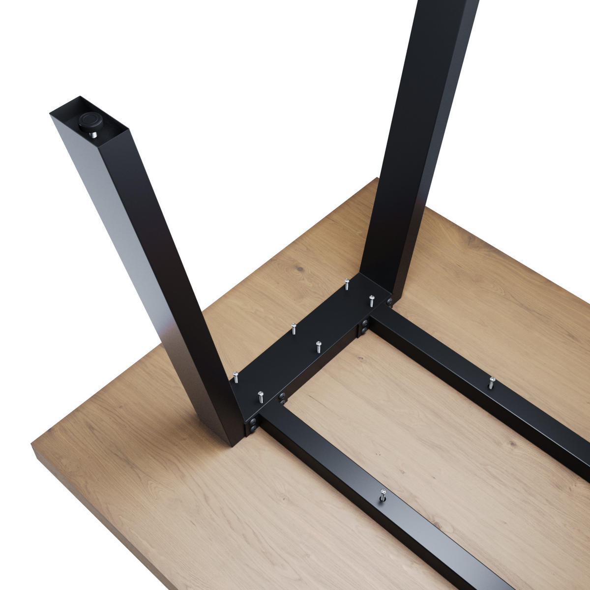 TISCHBEINE Thusia Metall Schwarz 180/70/72 cm - Schwarz, Metall (70/72/180cm) - Metalo Pro