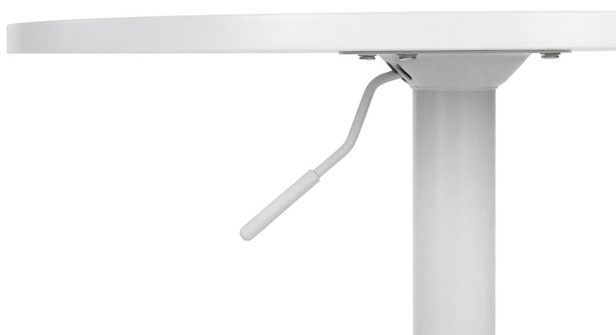 STEHTISCH rund 60 cm Holz weiß/weiß - Weiß, Holz/Metall (60/60/85cm) - CLP