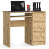 SCHREIBTISCH Artisan-Eichenfarbe 90x50x77 cm - Eiche Artisan, Holzwerkstoff (50/90/77cm) - Akord
