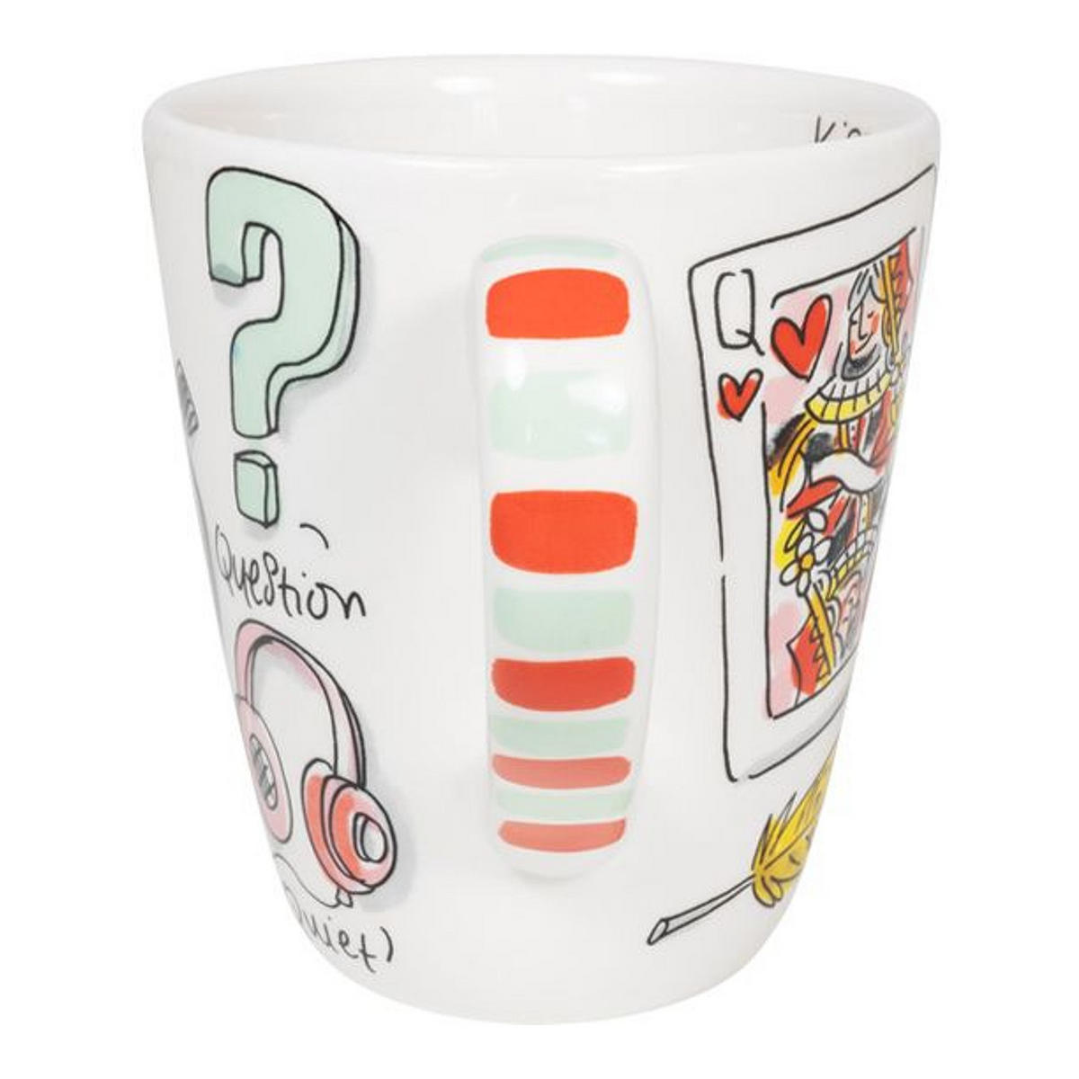 BECHER Liebesbrief Q in Bunt - 350 ml - Multicolor, Keramik (0.35L) - Blond Amsterdam