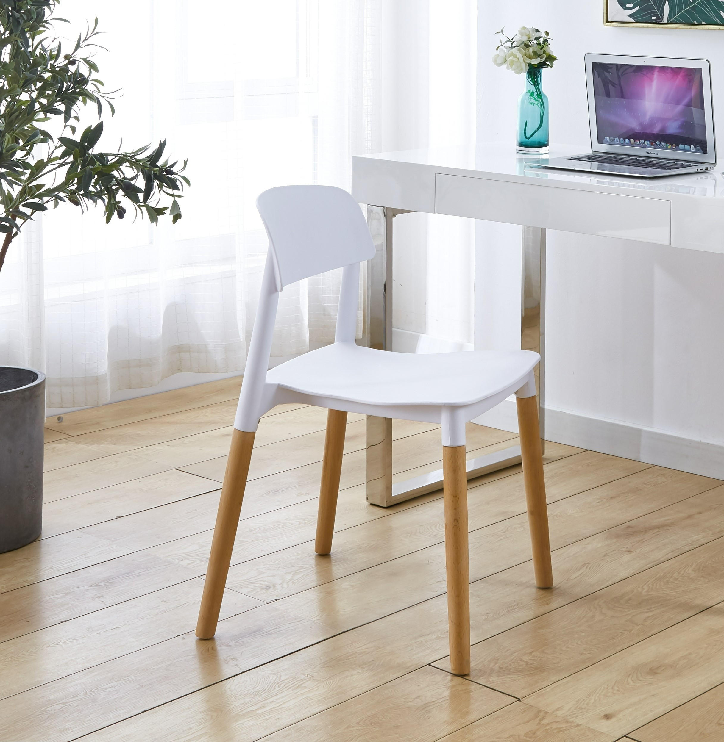 STUHL 4er-Set Polypropylen Weiß - Weiß, Kunststoff (45/75/46cm) - Nordlys