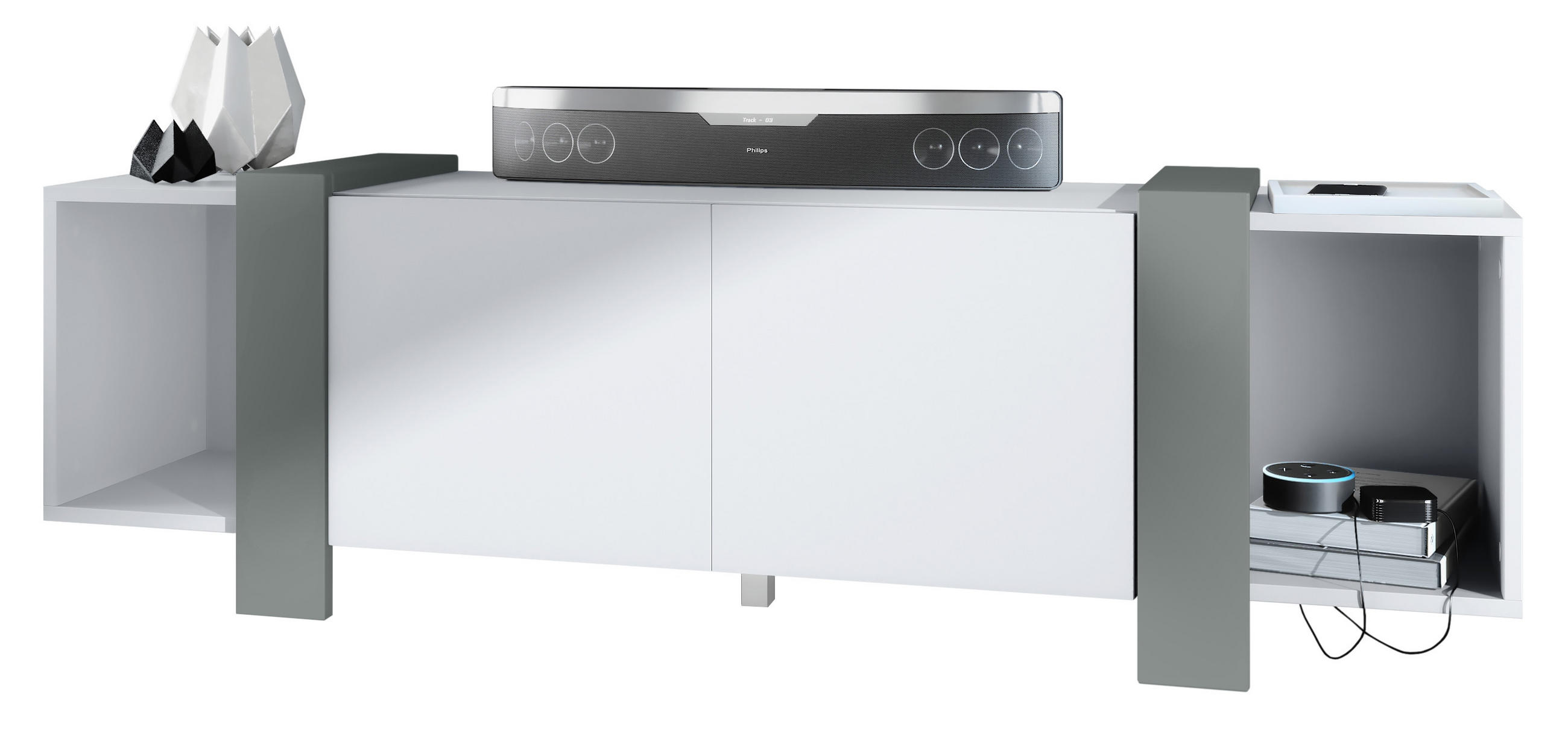Vladon Lowboard Graphit 149x45.5x34 cm