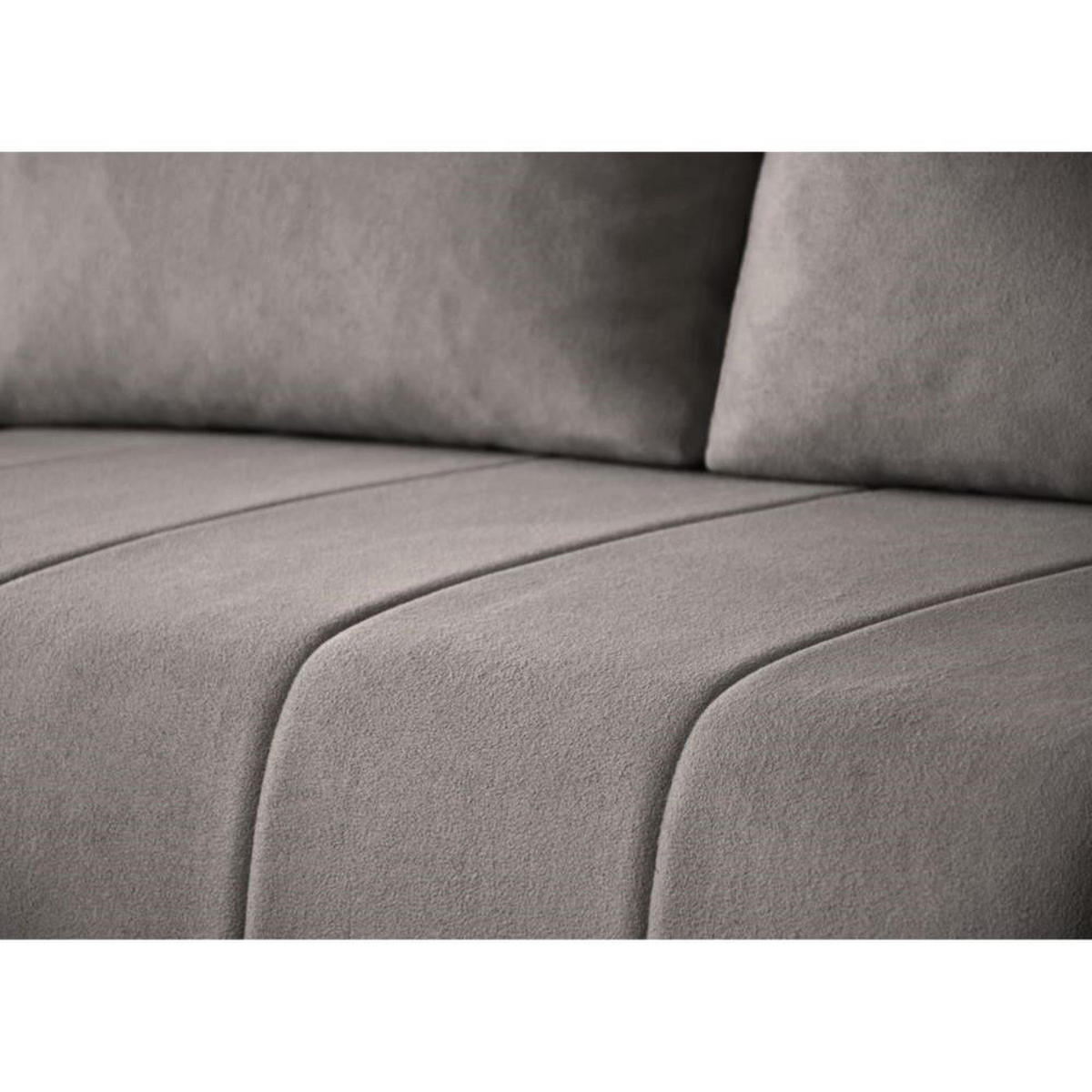 ECKSCHLAFSOFA Capri beige - Beige/Schwarz, Kunststoff/Textil (223/156cm) - Beautysofa