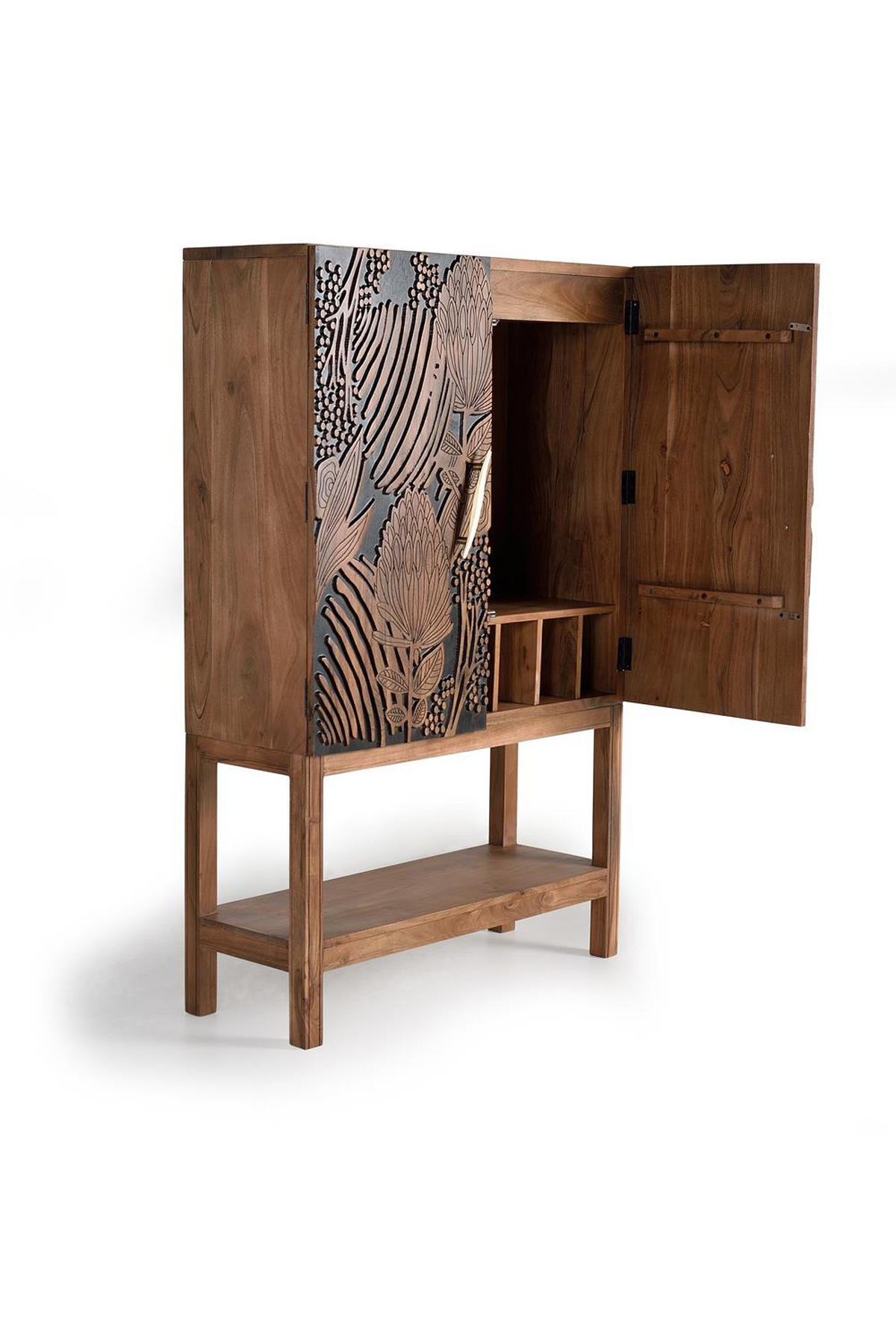 BÜCHERREGAL aus Akazienholz - Braun, Holz (100/160/40cm) - Giner y Colomer