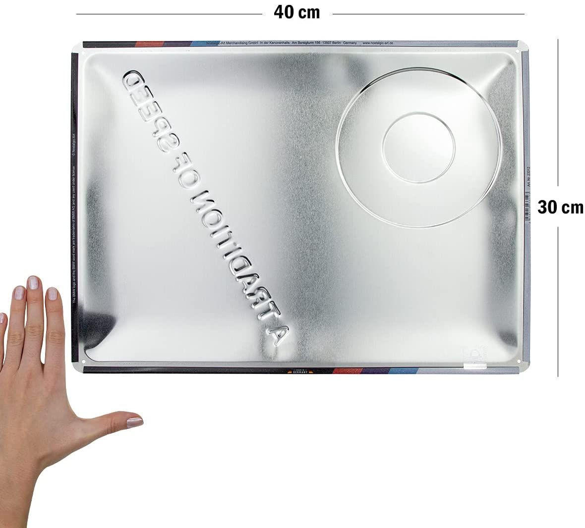 BLECHSCHILD 30/40 cm BMW Motorsport Tradition Of Speed - Multicolor, Metall (40/30/0.2cm) - Nostalgic-Art