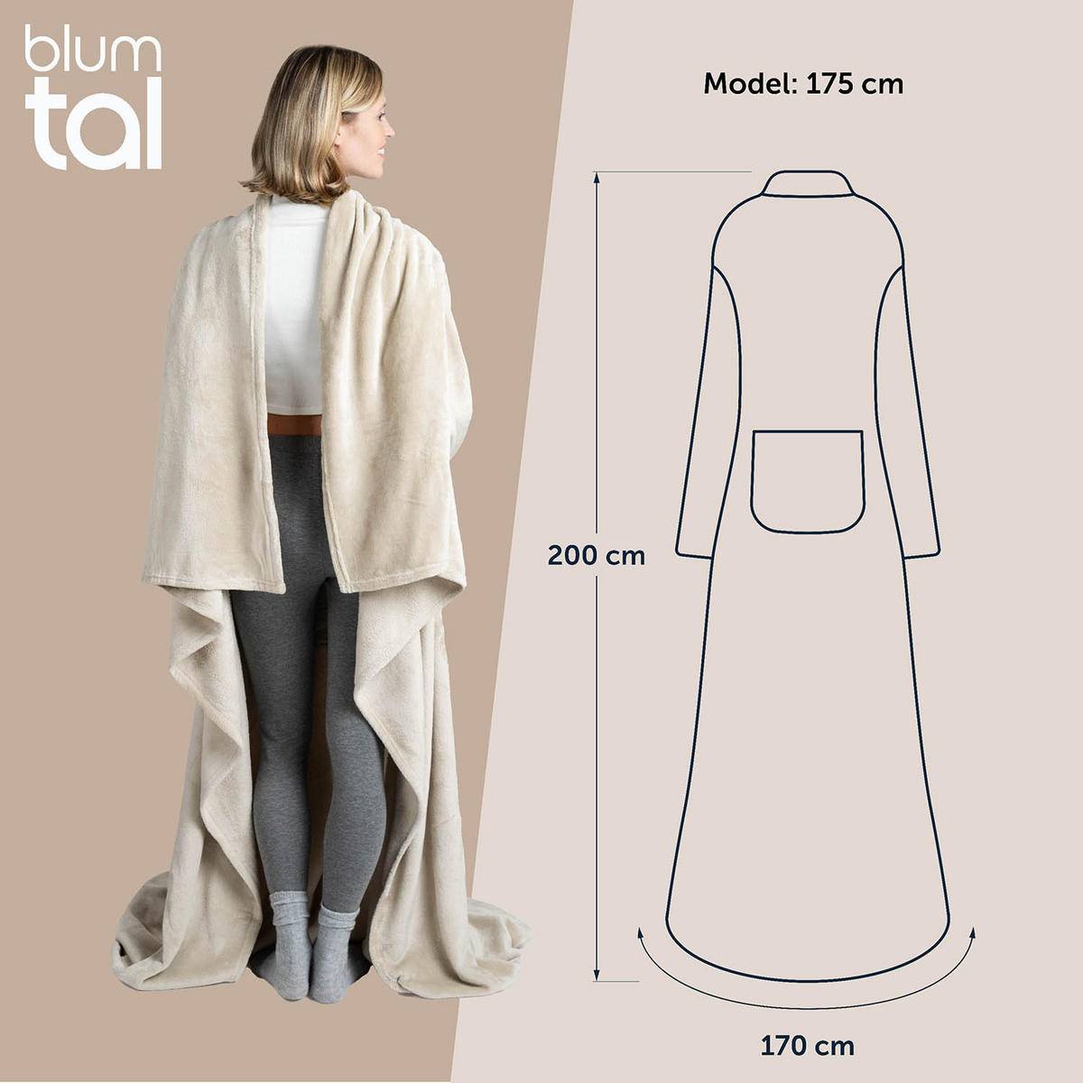 ÄRMELDECKE Iselin 170/200 cm, Schwarz - Schwarz, Textil (170/200cm) - Blumtal