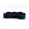 ECKSOFA rechts Blair aus Samt königsblau 4 Sitzplätze - Blau, Textil (155/272cm) - Micadoni