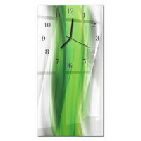WANDUHR 60x30 cm - Wiese - Grün, Glas (30/60/0.4cm) - TULUP