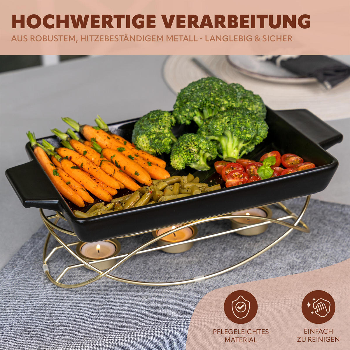 SPEISEWÄRMER, Gold - Goldfarben, Metall (30/8cm) - bremermann