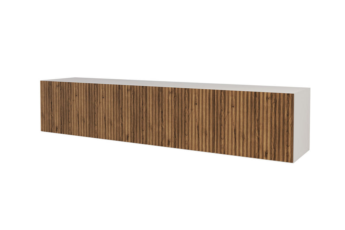 LOWBOARD NOA-2-W 2x100x40x41 cm - Weiß / Katania - Eiche Wotan, Holzwerkstoff (200/40/41cm) - ALTDECOR