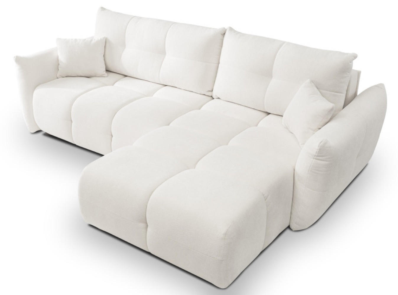 ECKSOFA Creme BOSE Mit Schlaffunktion Rechts - Creme/Weiß, Textil (177/257cm) - Sepro Meble