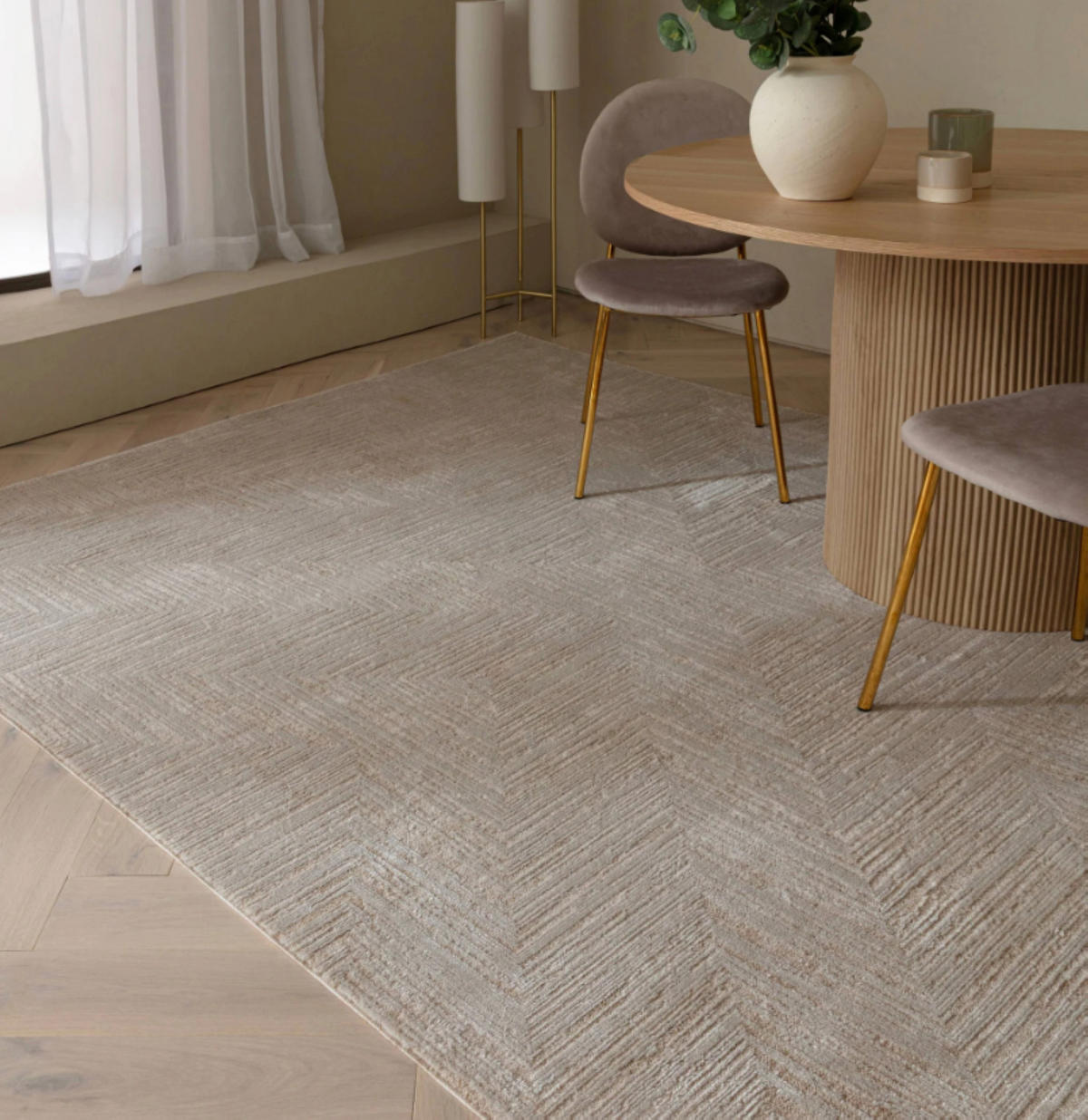TEPPICH modern Flachgewebe MANDO Beige 200 x 300 cm - Beige, Textil (200/300cm) - Novatrend