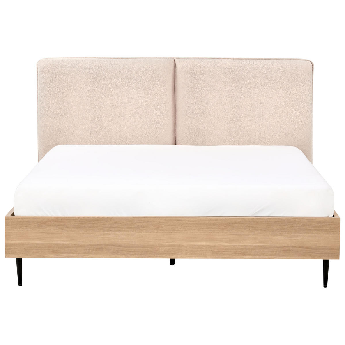 BETT mit Lattenrost 140x200 cm Beige Limanton - Beige, Textil (140/200cm) - Beliani