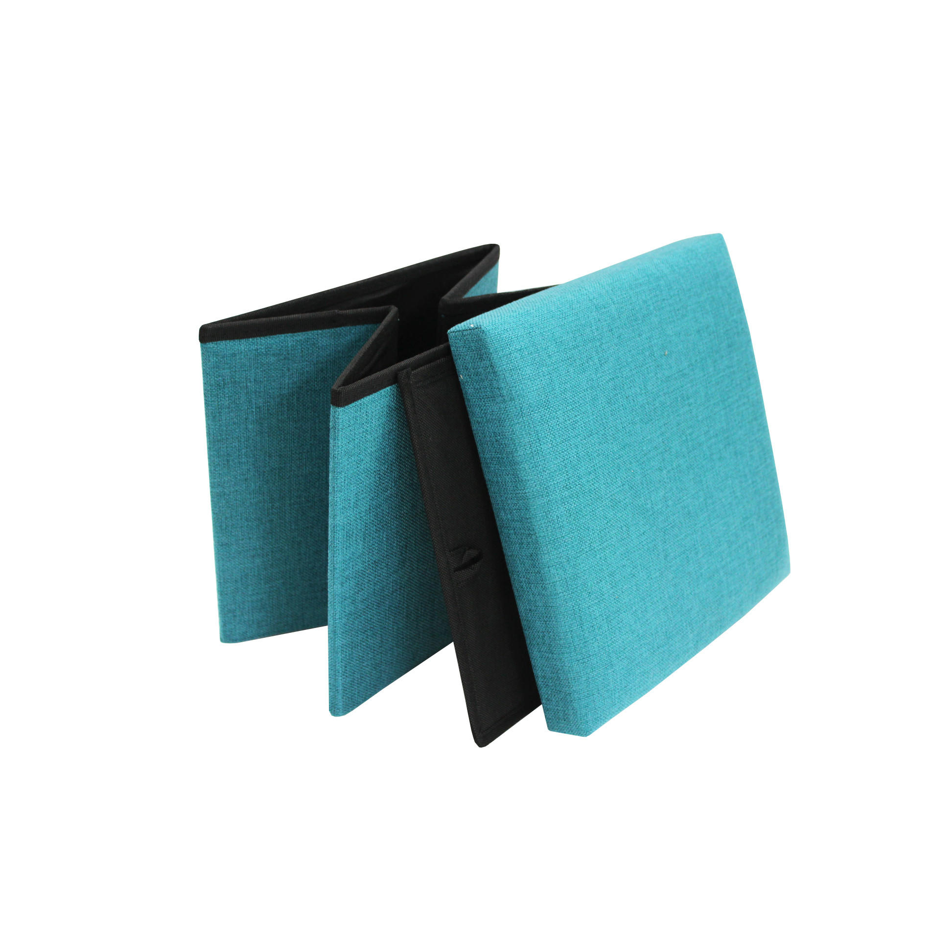 FUSSHOCKER Türkis 30/30/30 cm - Türkis, Textil (30/30/30cm) - Mobili Rebecca