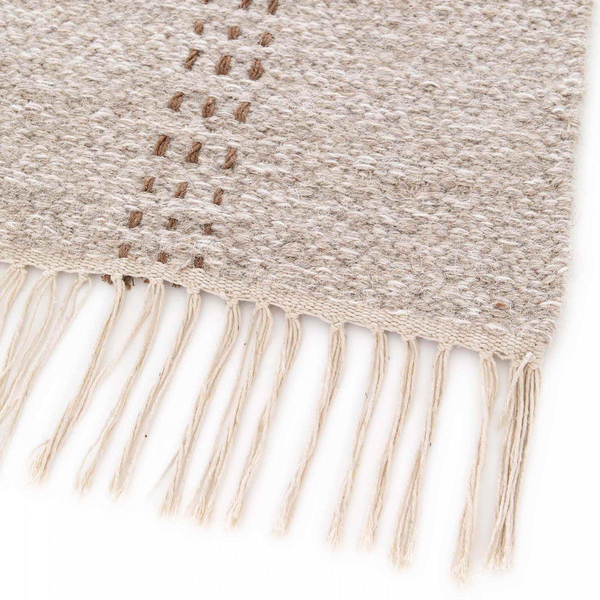 TEPPICH, 120 x 170 cm, Cremefarbe - Creme, Textil (170/120cm) - Oviala